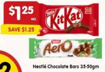 Spar Nestlé Chocolate Bars 35-50gm offer