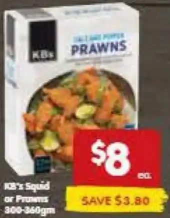 KB's Squid or Frunns 300-360gm