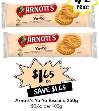 Drakes Arnott's Yo-Yo Biscuits 250g offer