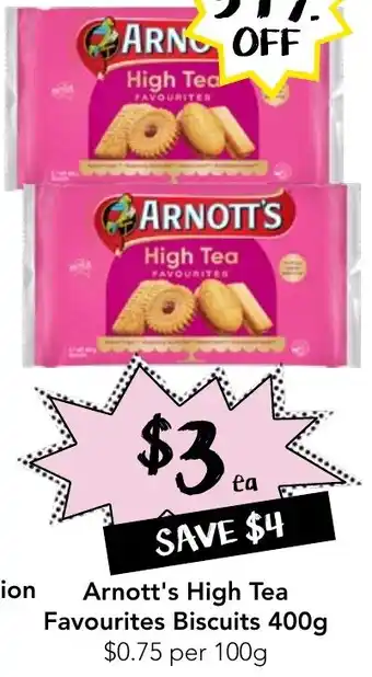 Drakes Arnott's High Tea Favourites Biscuits 400g offer