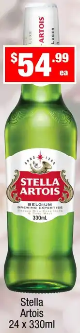 Liquor Stax Stella Artois 24 x 330mL offer
