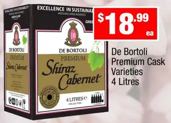 Liquor Stax De Bortoli Premium Cask Varieties 4 Litres offer