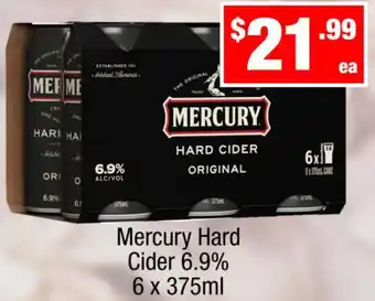 Liquor Stax Mercury Hard Cider 6.9% 6 x 375ml offer