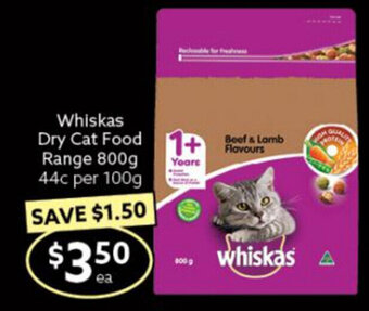 Ritchies Whiskas Dry Cat Food 800g offer