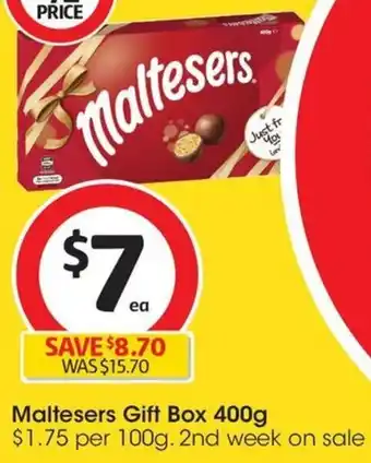 Coles Maltesers Gift Box 400g offer