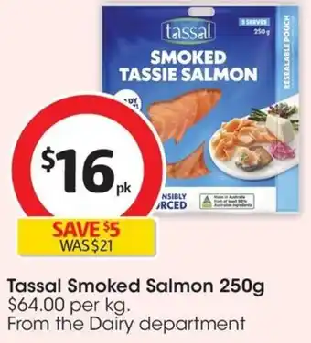 Coles Tassal Smoked Salmon 250g offer