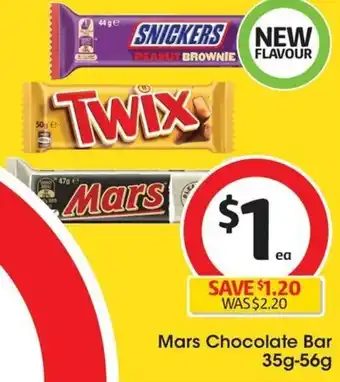 Coles Mars Chocolate Bar 35-56g offer