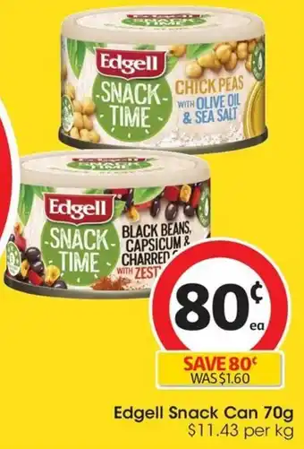 Coles Edgell Snack Can 70g offer