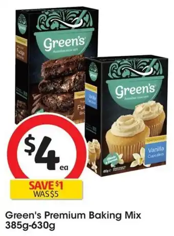 Coles Green's Premium Baking Mix 385g-630g offer