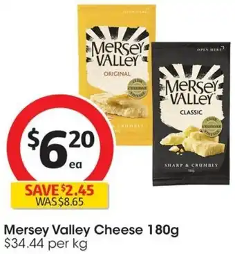Coles Mersey Valley Cheese 180g offer