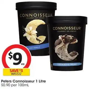 Coles Peters Connoisseur 1 Litre offer