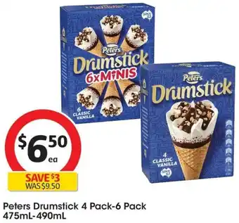 Coles Peters Drumstick 4 Pack-6 Pack 475mL-490mL offer