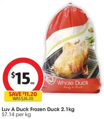 Coles Luv A Duck Frozen Duck 2.1kg offer