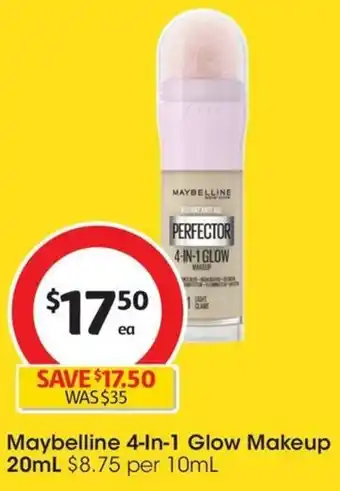 Coles Maybelline 4-In-1 Glow Makeup 20mL offer