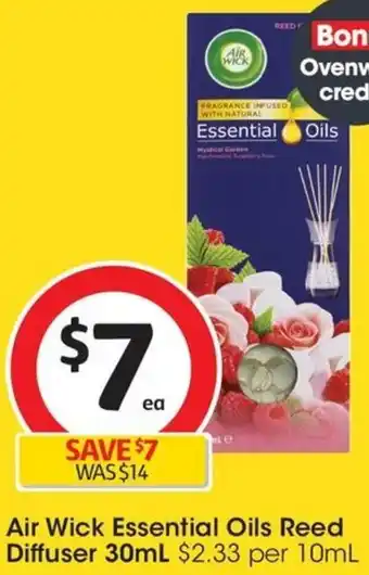 Coles Air Wick Essential Oils Reed Diffuser 30mL offer