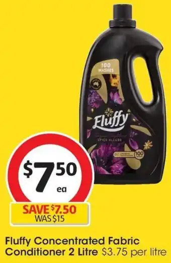 Coles Fluffy Concentrated Fabric Conditioner 2 Litre offer