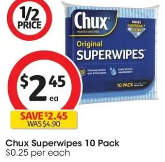 Coles Chux Superwipes 10 Pack offer