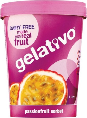 Woolworths Gelativo Sorbet or Gelato 1 Litre offer