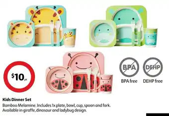 Coles Kids Dinner Set offer