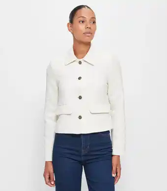 Tweed Cropped Blazer - Preview - Beige