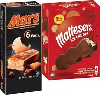 IGA Maltesers, M&M’s or Mars 4-6 Pack Ice Cream offer