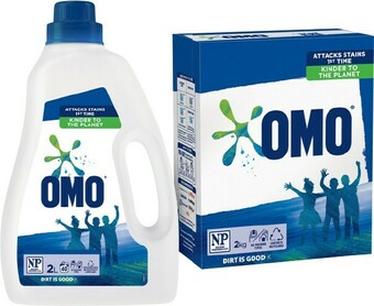 IGA OMO Laundry Liquid 1.8-2 Litre, Powder 1.8-2kg or 3 in 1 Capsule 28 Pack Selected Varieties offer