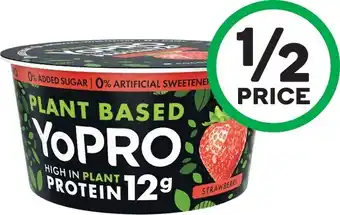 Woolworths YoPro Plant Based Yoghurt Pot 165g u2013 From the Fridge offer