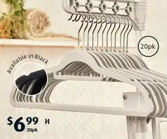 ALDI Flocked Coat Hangers 20pk offer
