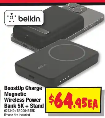 JB Hi-Fi BoostUp Charge Magnetic Wireless Power Bank 5K + Stand offer