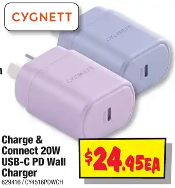 JB Hi-Fi Charge & Connect 20W USB-C PD Wall Charger offer
