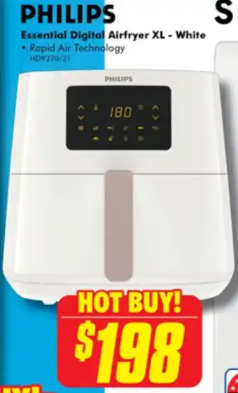 The Good Guys PHILIPS Essential Digital Airfryer XL - White offer