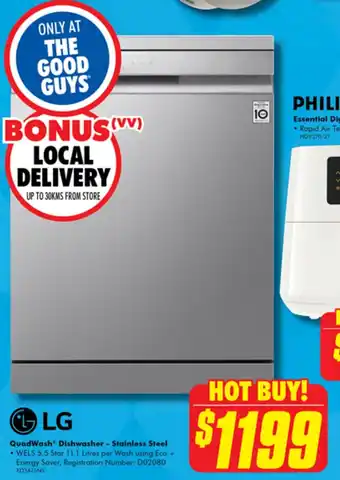 The Good Guys LG QuadWash Dishwasher - Stainless Steel offer