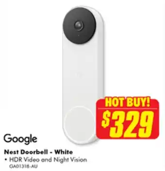 The Good Guys Nest Doorbell - White offer