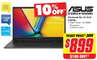 The Good Guys Vivobook Go 15 15.6" Laptop offer