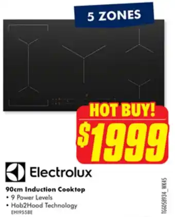 The Good Guys Electrolux 90cm Induction Cooktop offer