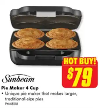 The Good Guys Sunbeam Pie Maker 4 Cup offer