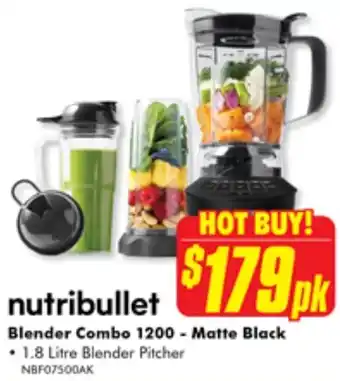 The Good Guys nutribullet Blender Combo 1200 - Matte Black offer