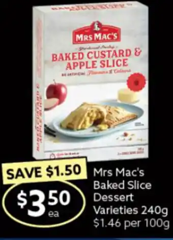 Ritchies Mrs Mac's Baked Slice Dessert Varieties 240g offer