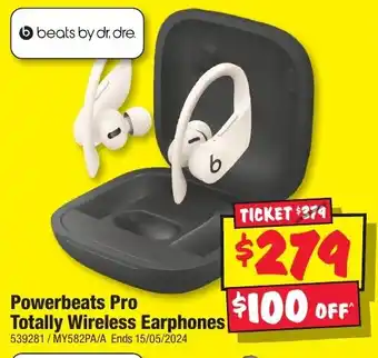 JB Hi-Fi Powerbeats Pro Totally Wireless Earphones offer