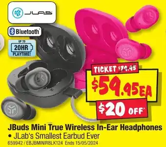 JB Hi-Fi JBuds Mini True Wireless In-Ear Headphones offer