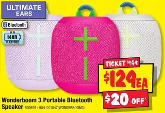 Wonderboom 3 Portable Bluetooth Speaker