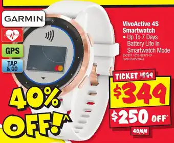 JB Hi-Fi VivoActive 4S Smartwatch offer