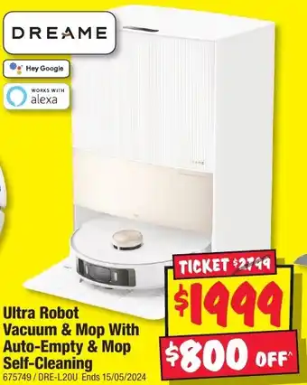 Ultra Robot Vacuum & Mop With Auto-Empty & Mop Self-Cleaning