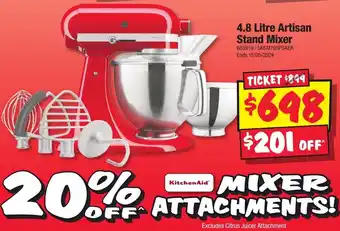 JB Hi-Fi 4.8 Litre Artisan Stand Mixer offer