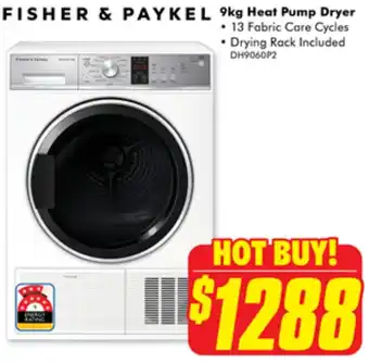 The Good Guys FISHER & PAYKEL 9kg Heat Pump Dryer offer