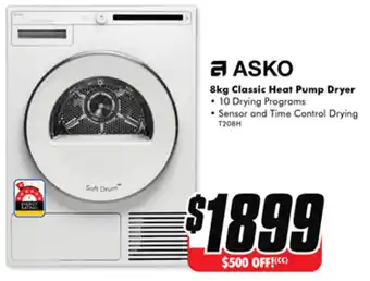 The Good Guys ASKO 8kg Classic Heat Pump Dryer offer