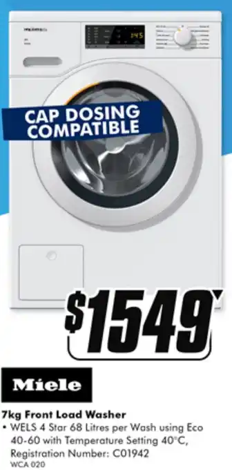The Good Guys Miele 7kg Front Load Washer offer