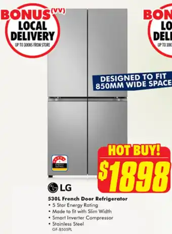 The Good Guys LG 530L French Door Refrigerator offer