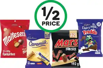 Woolworths Cadbury Sharepacks 144-180g or Mars Medium Sharepacks 132-216g Pk 12-18 offer