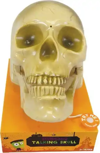 Woolworths Halloween Sound and Light Talking Skull, Animated Crystal Ball or Solar Pumpkin House offer